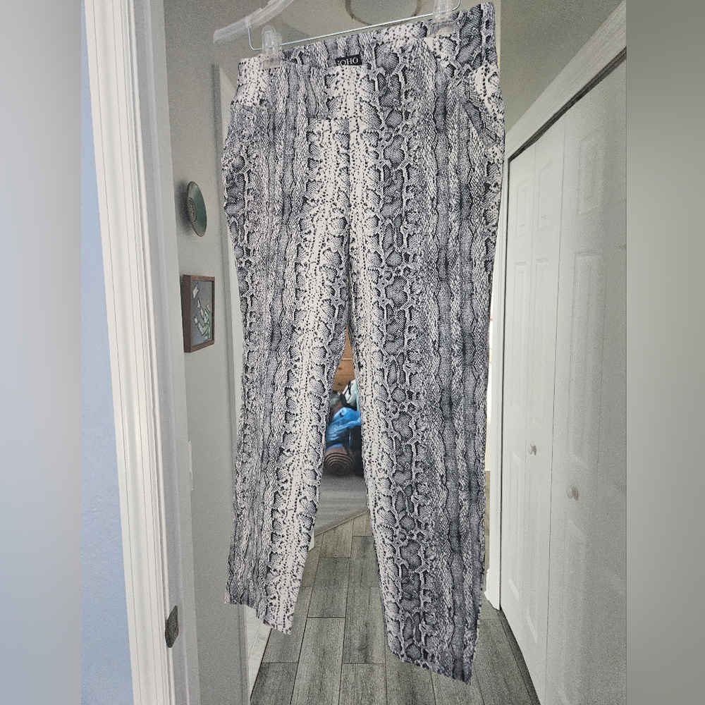 Ankle Length Pant Snake Skin  SOHO APPAREL Mellinium Bengaline Fabric Size XL